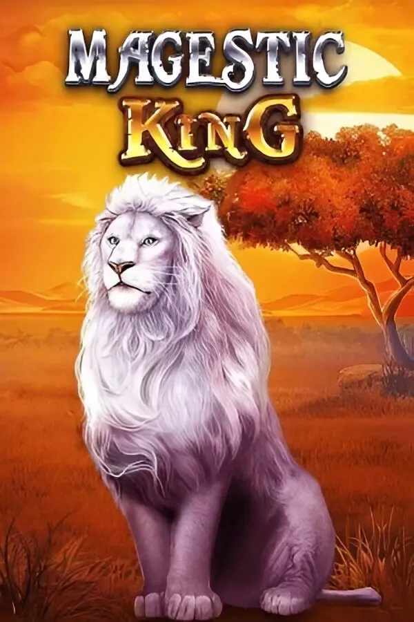 Majestic King slot with white lion in nature