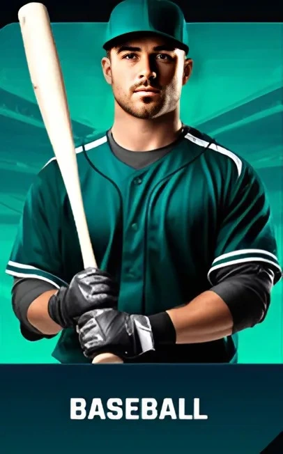 Joueur de baseball avec batte et gant noir